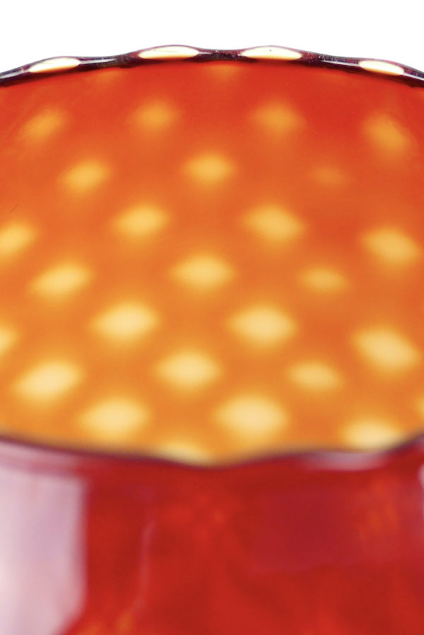 Grand verre à pied verre soufflé bouche Années 60 Murano Italie (détail)