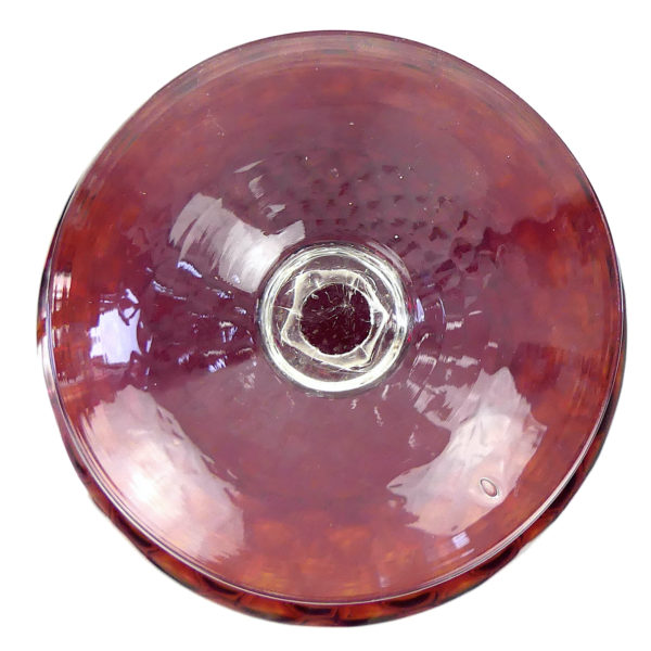 Grand verre à pied verre soufflé bouche Années 60 Murano Italie (dessous)