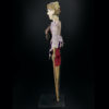Marionnette javanaise Wayang ancienne jeune prince sur socle (profil)