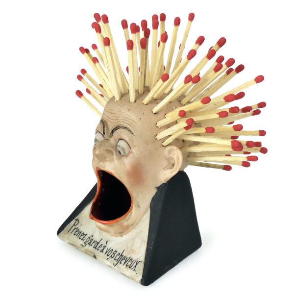 Pyrogène en biscuit humoristique polychrome des années 30 (3/4)