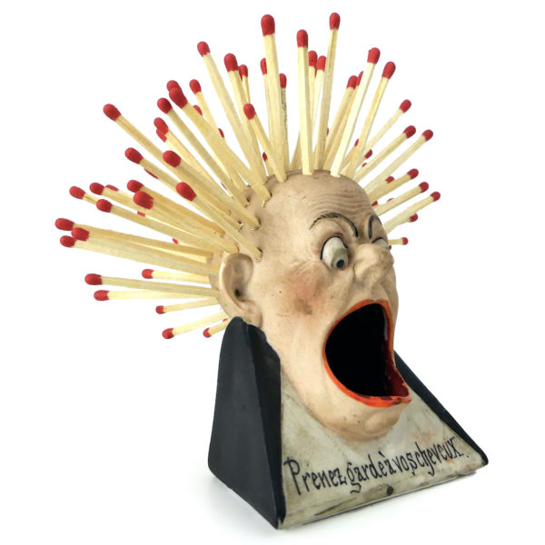 Pyrogène en biscuit humoristique polychrome des années 30 (3/4)