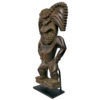 Importante statue Kū ka’ili moku ancienne en bois lourd Hawaii (3/4)
