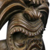 Importante statue Kū ka’ili moku ancienne en bois lourd Hawaii (détail)
