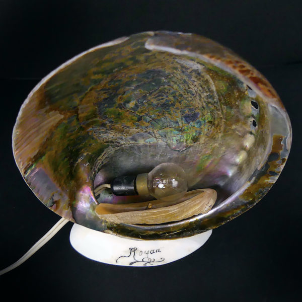 Lampe d’ambiance ormeaux et coquillage Royan Années 50 (dessus 3/4)