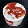 Petite boîte chinoise Chiens de Fô rouge de fer noir Début XXe