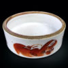 Petite boîte chinoise Chiens de Fô rouge de fer noir Début XXe (ouverte)