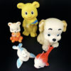 Lot de 5 jouets Animaux en caoutchouc pouets Années 70