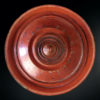 Grand offertoire birman Hsun-ok bambou tourné laqué rouge Myanmar (dessus)