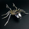 Broche pendentif Araignée nacre et argent 925 (3/4 dos)