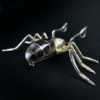 Broche pendentif Araignée nacre et argent 925 (3/4 dos)