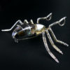 Broche pendentif Araignée nacre et argent 925 (3/4 dos)