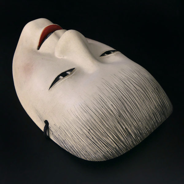 Masque Doji jeune garçon aux joues roses du théâtre nô (3/4)