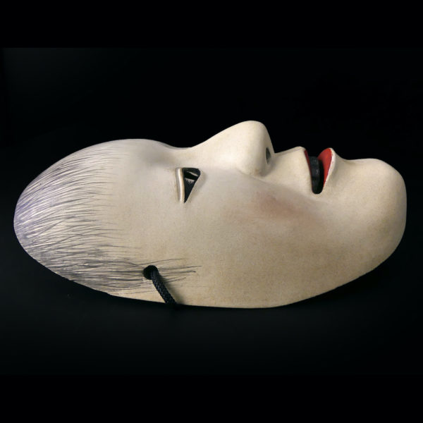 Masque Doji jeune garçon aux joues roses du théâtre nô (profil)