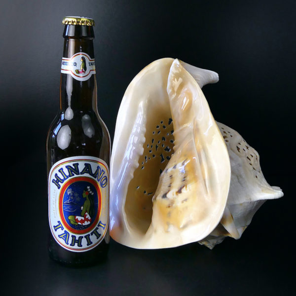 Casque cornu ciselé au poulpe poissons et fond marin Cassis cornuta (proportion)