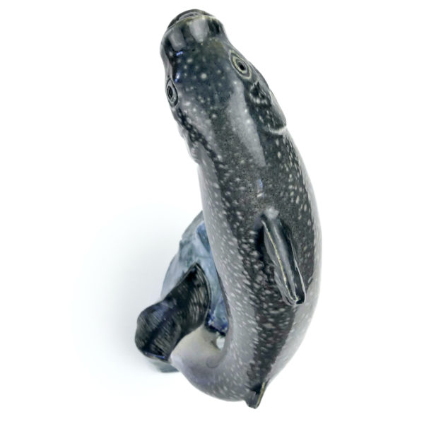 Bouteille Truite à liqueur en porcelaine Garnier Paris (dessus)