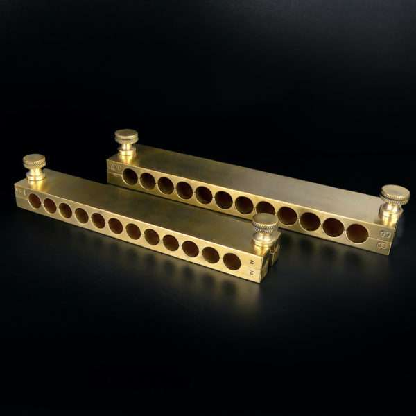 2 moules à ovules anciens de pharmacie en bronze (3/4)