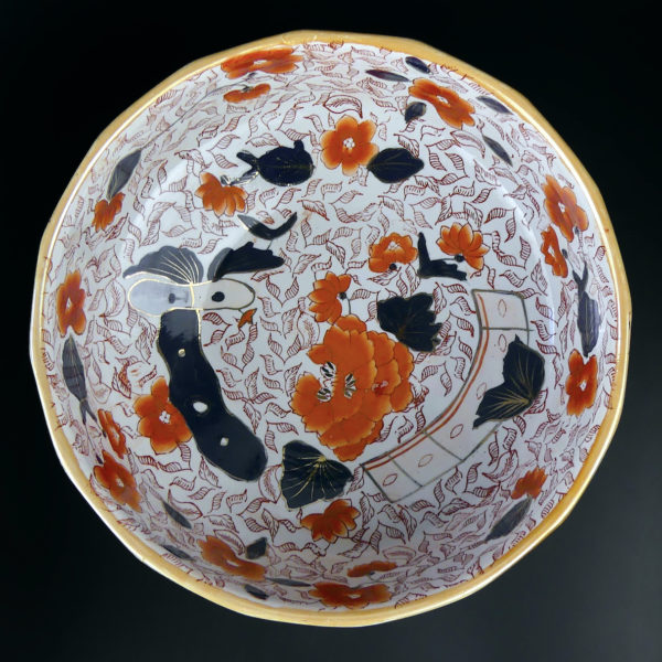 Ensemble pichet et bassin Imari en porcelaine anglaise Ironstone China (dessus)