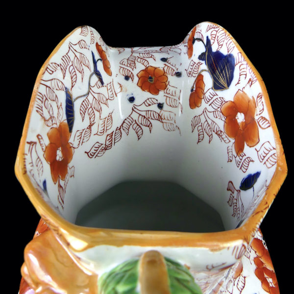 Ensemble pichet et bassin Imari en porcelaine anglaise Ironstone China (détail)