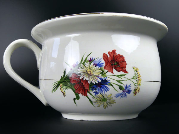 Pot de mariée ancien de la faïencerie de Orchies Moulin des Loups XIXe (dos)