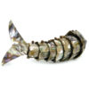 Décapsuleur poisson articulé nacre d’ormeau et argent Mexique Mi-XXe (3/4 dos)
