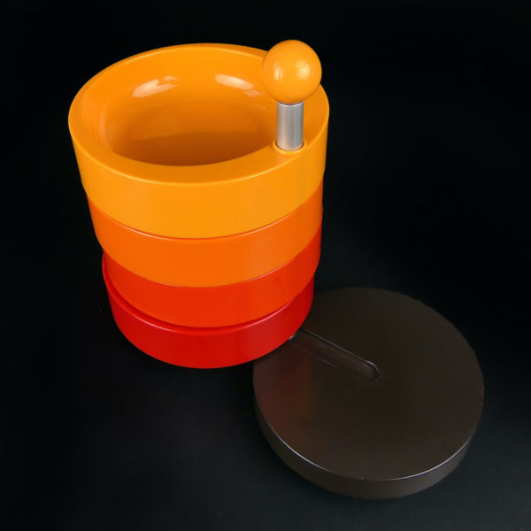 Serviteur apéritif vintage collector EMSA à 4 plateaux rotatifs 70 (dessus 3/4)