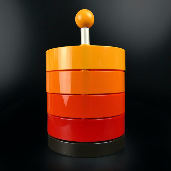 Serviteur apéritif vintage collector EMSA à 4 plateaux rotatifs 70 (dos)