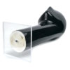Marotte noire design sur socle Plexiglas Style Brancusi (dessous 3/4)