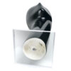 Marotte noire design sur socle Plexiglas Style Brancusi (dessous)