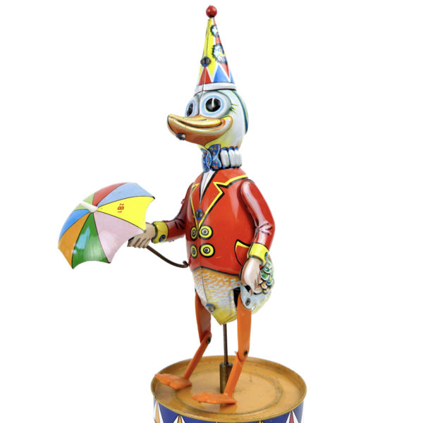 Canard clown mécanique vintage des années 70/80 Tucher Walther RFA (3/4)