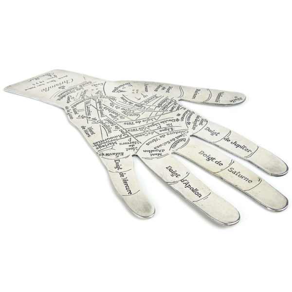 Main divinatoire et astrologique en métal argentée Christofle 1973 (3/4)