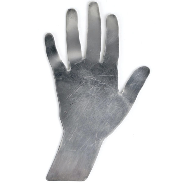 Main divinatoire et astrologique en métal argentée Christofle 1973 (dos)