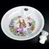 Petite assiette chauffante ancienne en porcelaine de Limoges (dessus)