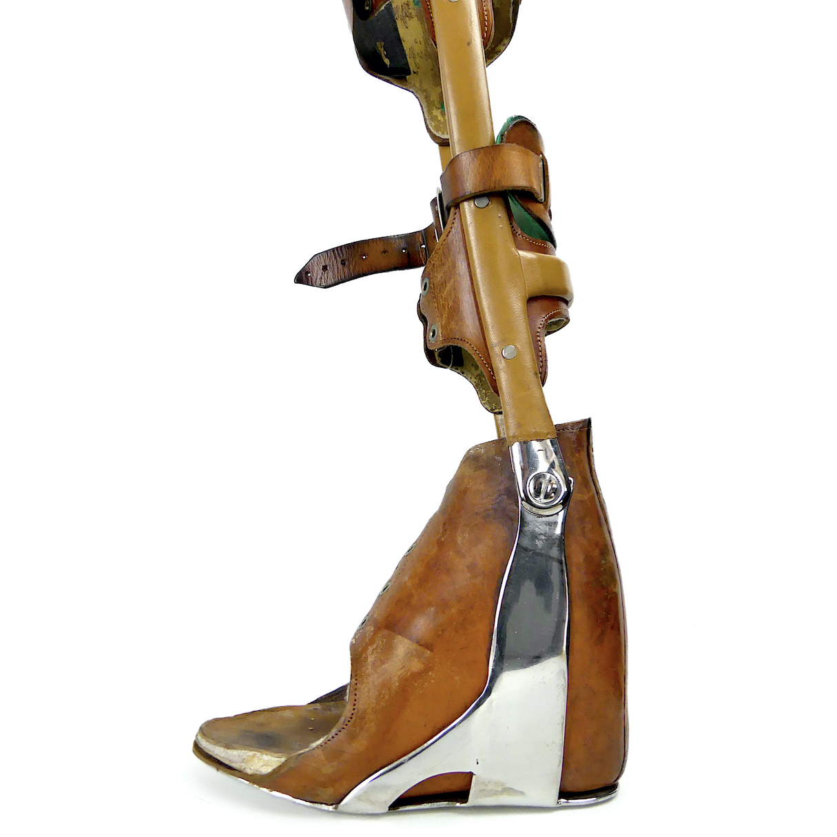 Attelle Médicale Ancienne Pour Jambe/pied - Curiosité, 18 Cm, Occasion