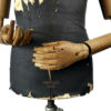 Grand buste de mannequin masculin STOCKMAN PARIS fin XIXe sur trépied (détail)