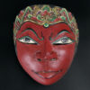 Trois masques Topeng traditionnels javanais Wayang Topeng Java Bali (face rouge)