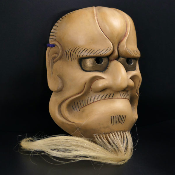 Masque Beshimi Akujo Shōwa en bois et laque sèche Théâtre nô (3/4)