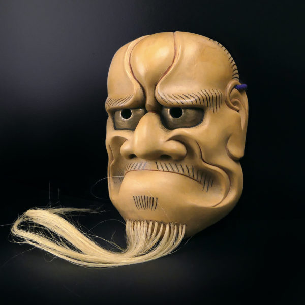 Masque Beshimi Akujo Shōwa en bois et laque sèche Théâtre nô (3/4)