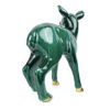 Faon biche en céramique verte et dorée des années 60 (3/4 dos)
