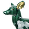Faon biche en céramique verte et dorée des années 60 (détail)