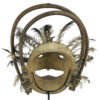 Grand masque Esprit Oiseau céphalomorphe style Yupik sur pied (détail)