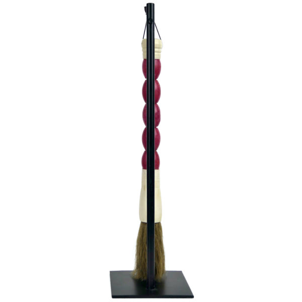 Pinceau de calligraphie chinoise en pierre rose rouge suspendu (dos)