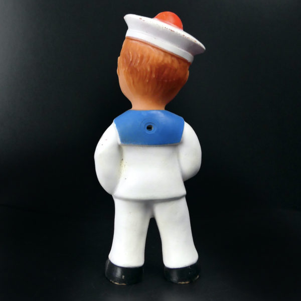 Petit matelot Delacoste blanc vintage en caoutchouc 70 (dos)