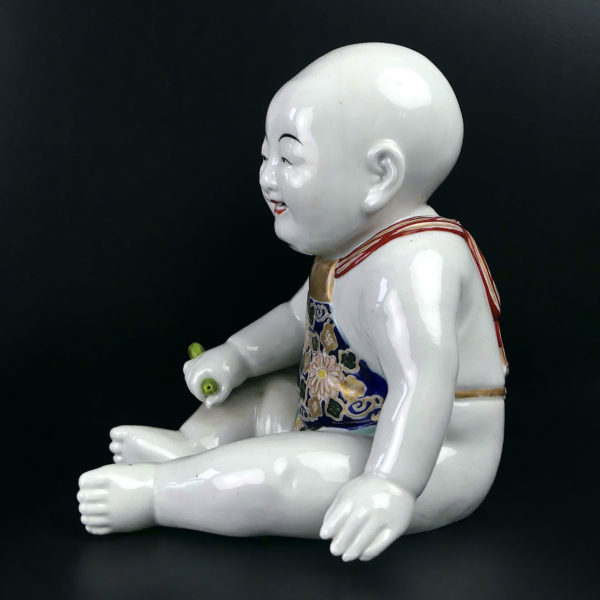 Porcelaine Bébé Arita ancienne peinte à la main Période Meiji Japon (profil)