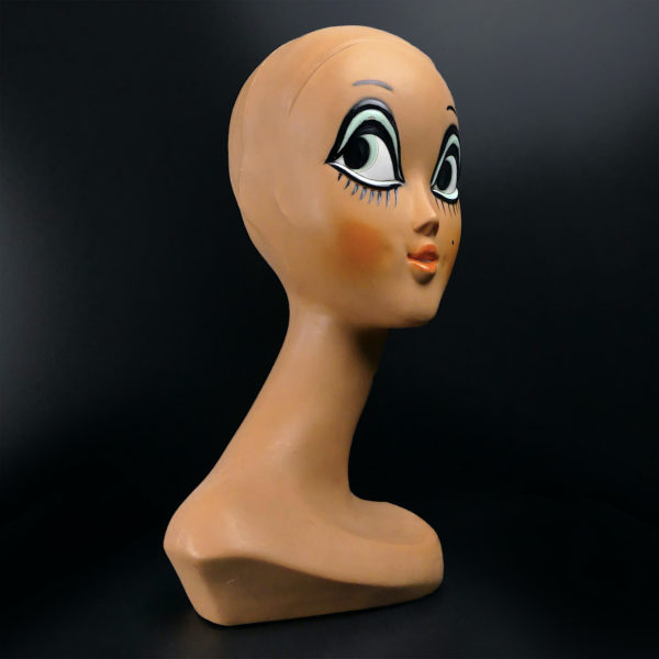 Tête à chapeau Twiggy collector rare signée Huard de 1971 en plastique (3/4)
