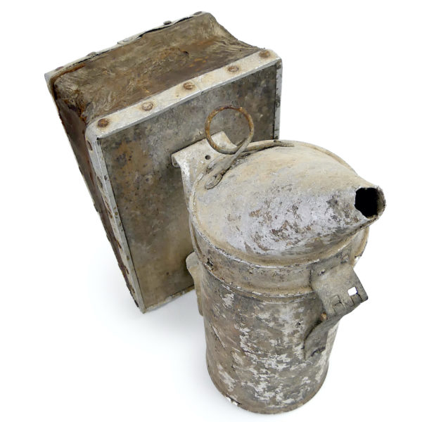 Enfumoir à abeilles ancien début XXe en métal bois et cuir Apiculture (3/4)