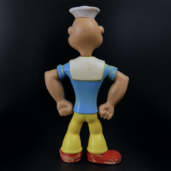 Jouet Popeye The Sailor Man articulé collector en plastique peint USA Mi-XXe (dos)