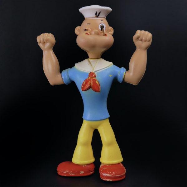 Jouet Popeye The Sailor Man articulé collector en plastique peint USA Mi-XXe (face)