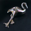 Broche pendentif ibis en nacre d'ormeau et argent Bijou fantaisie (dessous 3/4)