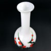 Vase soliflore Murano blanc japonisant en verre soufflé Art nouveau (dessus 3/4)