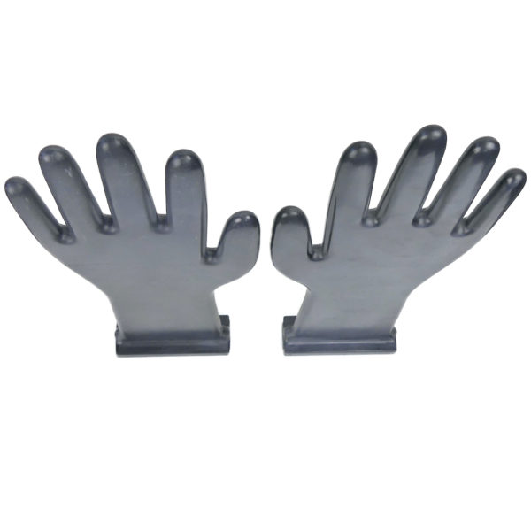 Moules industriels en ébonite pour gants en latex USA Années 30 (dessus 3/4)